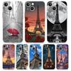 Чохол для телефону для iPhone 17 Air Cases iPhone 16 15 12 13 14 Pro Max SE 7 8 Plus iPhone11 Прозорий чохол Червона парасолька Ейфелева вежа