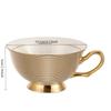 an Coffee Mug Set  Bone China Ceramic Tea set Marble stripe Luxury Gifts Porcelain Drinkware Tea cups Couple Cup Gift box