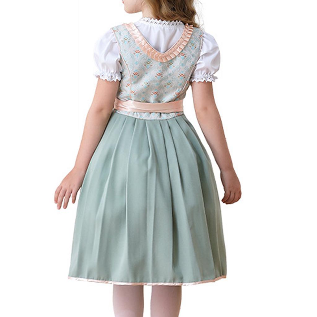 Girl's German Beer Dress Party Dress Long Sleeve Beer Festival Party Dress