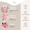 Panier à linge - hennez - katy - feutre - rose - 75 litres
