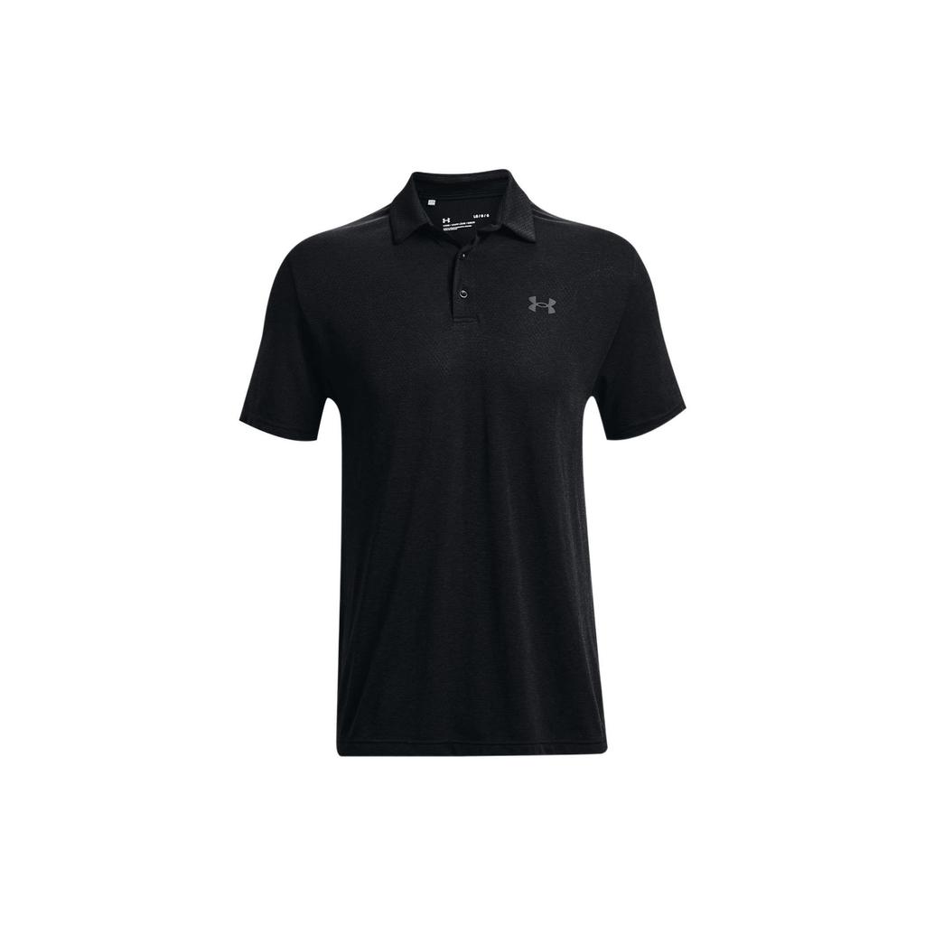 Under Armour Vanish Seamless Logo Print Loose Short Sleeve Polo Shirt Men Polo Shirts Black 1370098-001