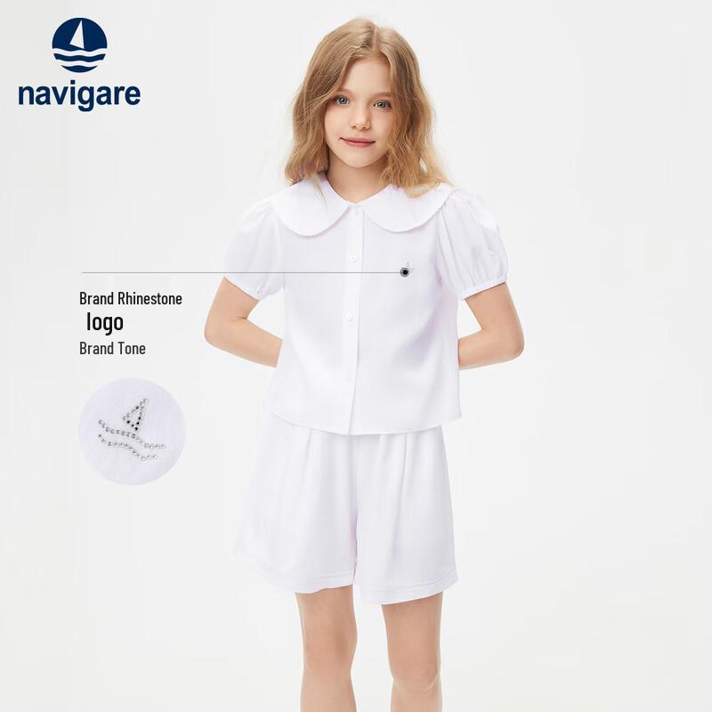 

Navigare Girls Summer Short Sleeve Shorts Cardigan Set 150