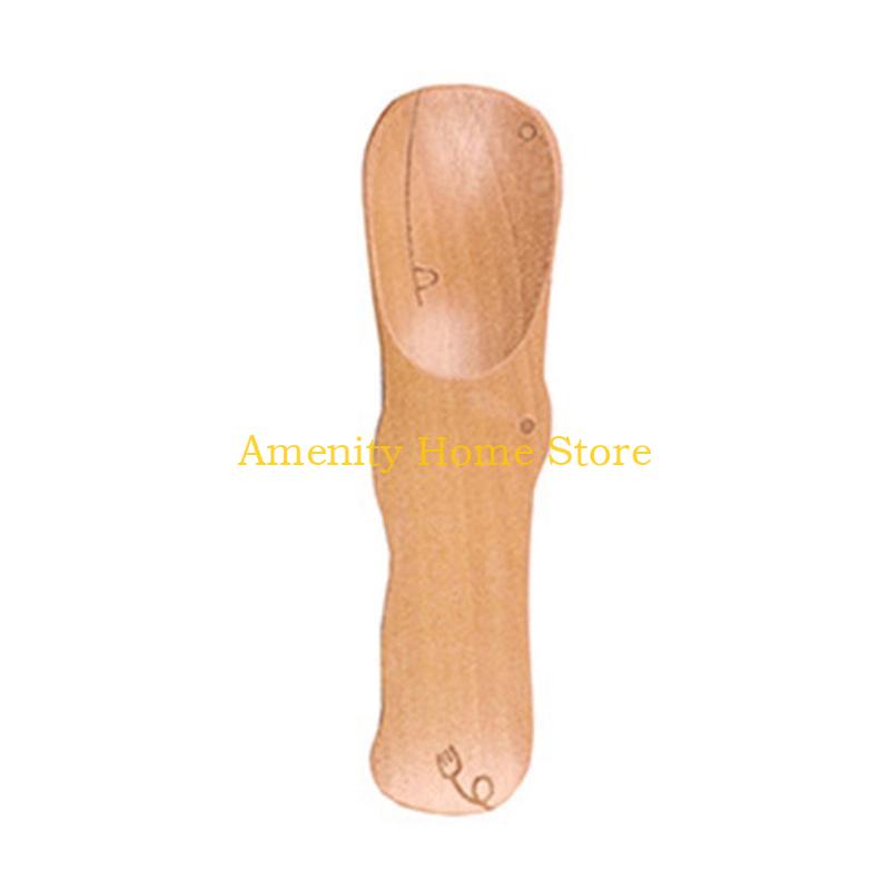 

F26C Cartoon Wooden Spoon Natural Mini Ice Cream Desserts Soup Teaspoon for Creative Children Dinnerware for Kindergarten