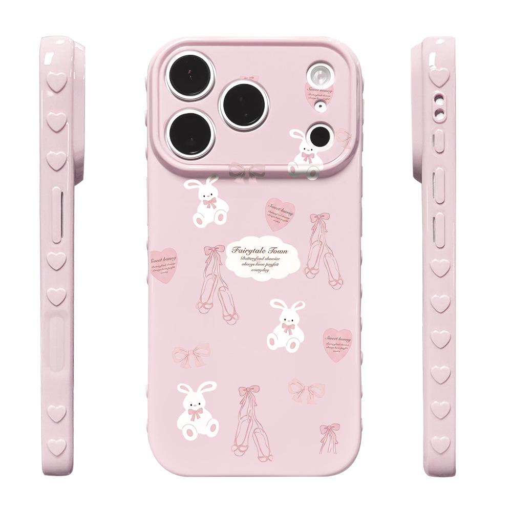 Little Rabbit Doll Drop-Proof Phone Case for iPhone 17/17 Pro, Compatible with Model 15/16/14, New Protective Cover for Women