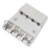Electric Bass Bridge Replacement 4 Strings Height Adjustable Zinc Alloy Roller String Saddle Bass