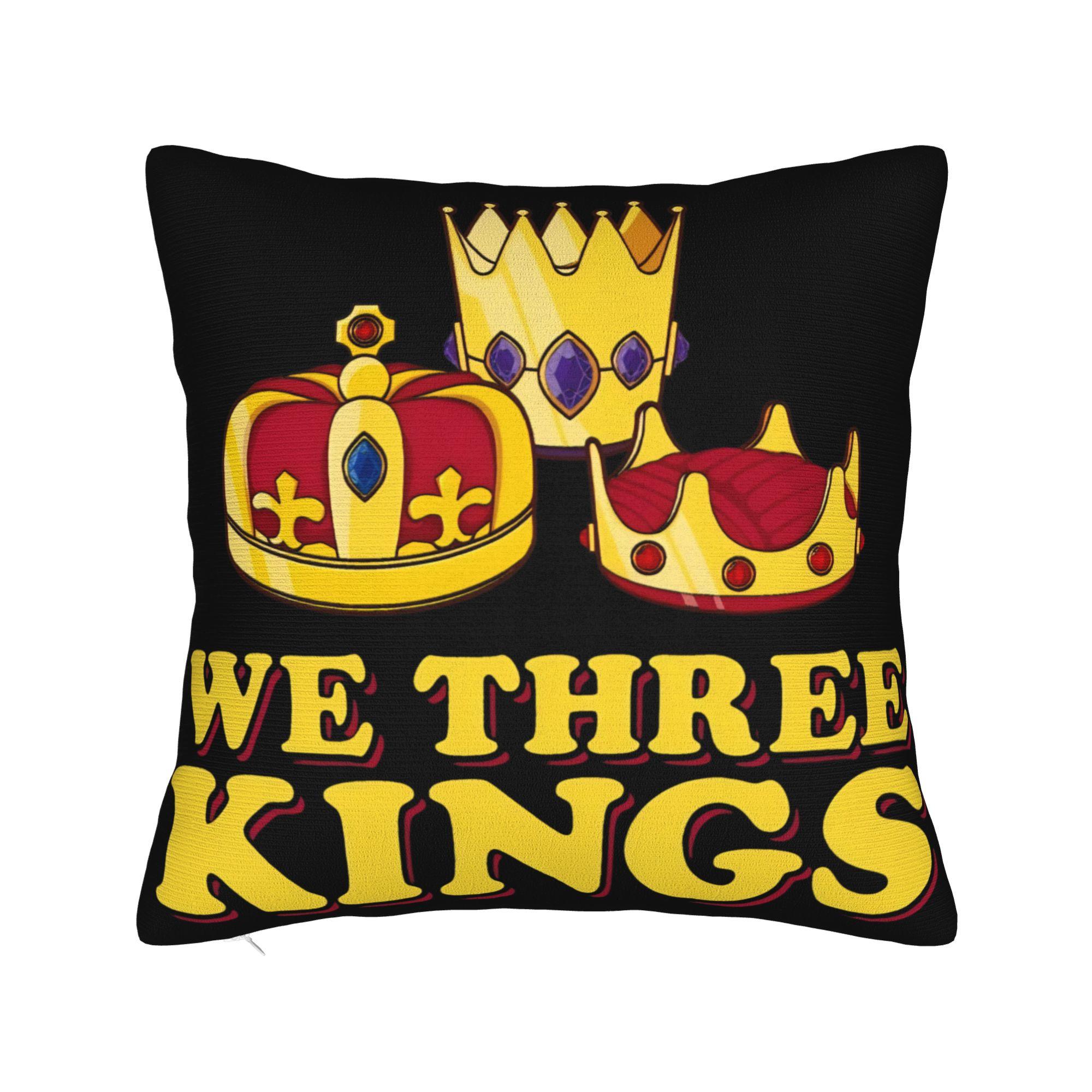 Decorative Pillowcases Día de los Reyes Magos Epifanía Three kings Merch Home Throw Pillow Case Cover Square Multiple Sizes 12x12Inch