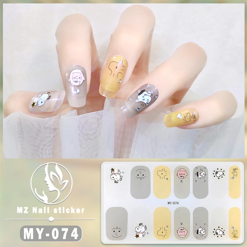 New Year's New Three-dimensional Waterproof No-bake Gel Nail Polish Film Full Sticker Ins Wind Nail Film Paper Nail Film