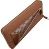 Chiocciola Genuine Leather Long Wallet with Ample Clear at a Glance Women's Storage, (Brown)