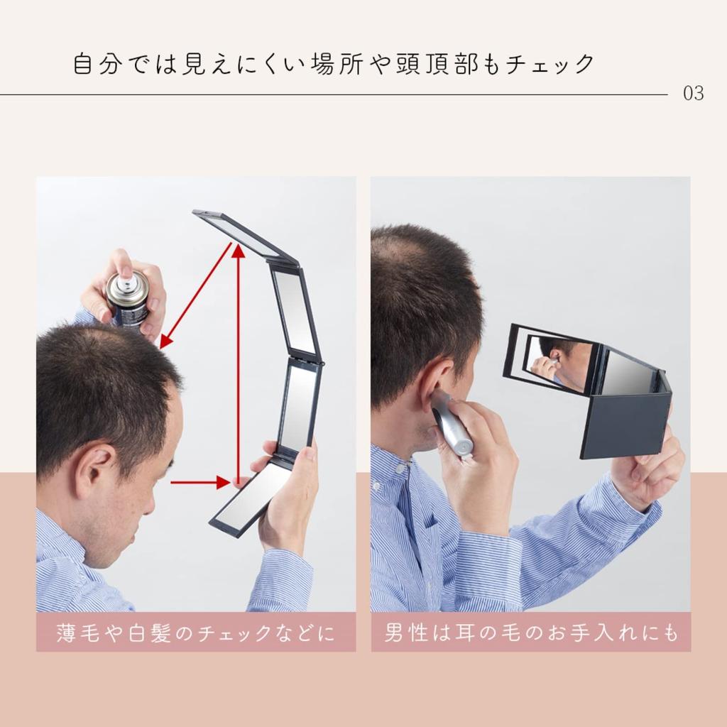 Aimedia Compact Anywhere X 7 X Cm Mirror, 4-Sided Mirror, Black, 1009718, 12.8 2.3