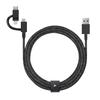 NATIVE UNION Belt Cable Universal 2 Meters Super Strongly Reinforced Durable Charging Cable with Adapter for and Devices - [MFi Certified] 3-in-1