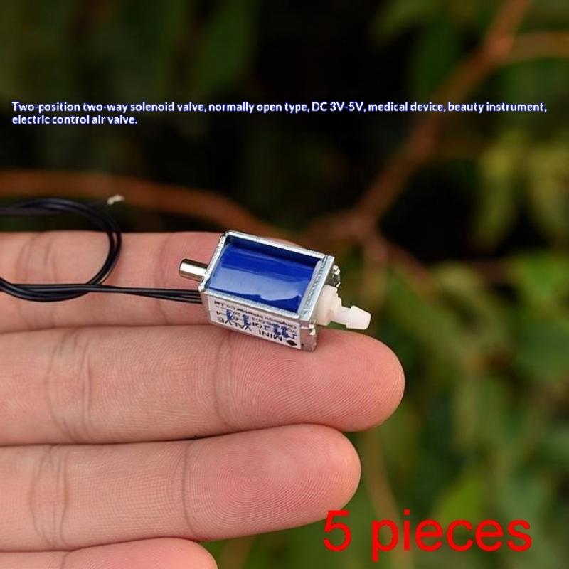 1/5Pcs Mini Solenoid Valve Dc 3V 3.7V 5V 2 Way 2 Position Normally Open Micro Air Gas Flow Control For Diy Medical Application