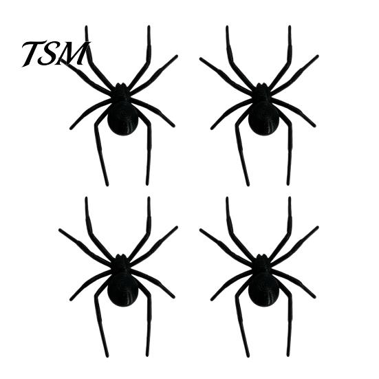 Scary Fake Spider 1/4/8Pcs 3D Refrigerator Magnet for Halloween, Black Decorations Magnetic Decoration, Halloween Prank Props, Party Favors
