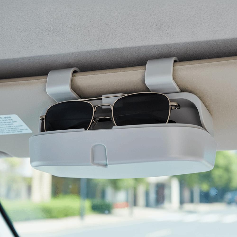 Dustproof Box Portable Sunglasses Holder Multifunction Sun Visor Lenses Case  Driving