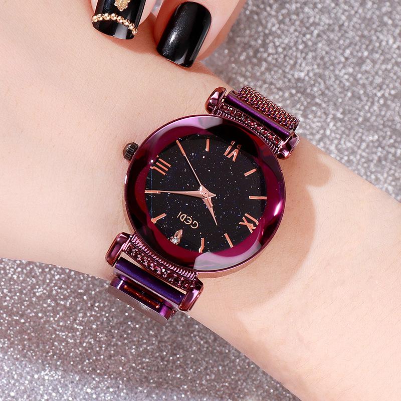 Same Ladies Watch Fashion Starry Sky Tape Girls Watch Sports Waterproof Lazy Watch