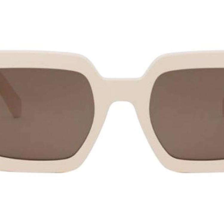 Celine Logo Design Square Sunglasses Unisex sunglasses White CL40304U25E