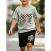 Funny 67 Printed 11 Colors Kids T-shirt and Shorts 2 Piece Set Summer Home Outdoor Casual Outfit for Boy and Girl's T-shirt Sports Set