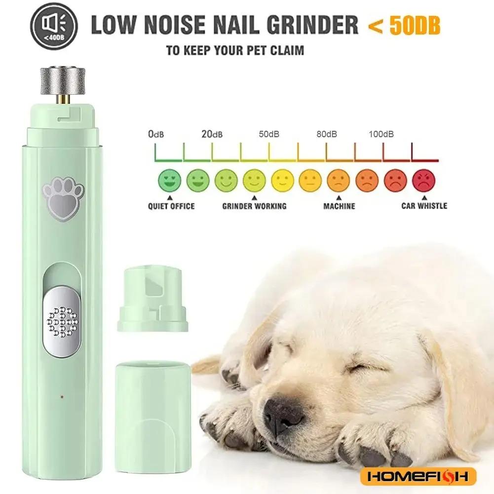Electric Dog Nail Grinder Pet Nail Clipper Usb Rechargeable Pet Nail Trimmers Painless With Polisher Wheel For Small/large Pets