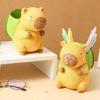 Creative Cute Capybara Pen Holder Large Capacity Portable Makeup Brush Holder Multi Functional Cartoon Stationery Storage Box