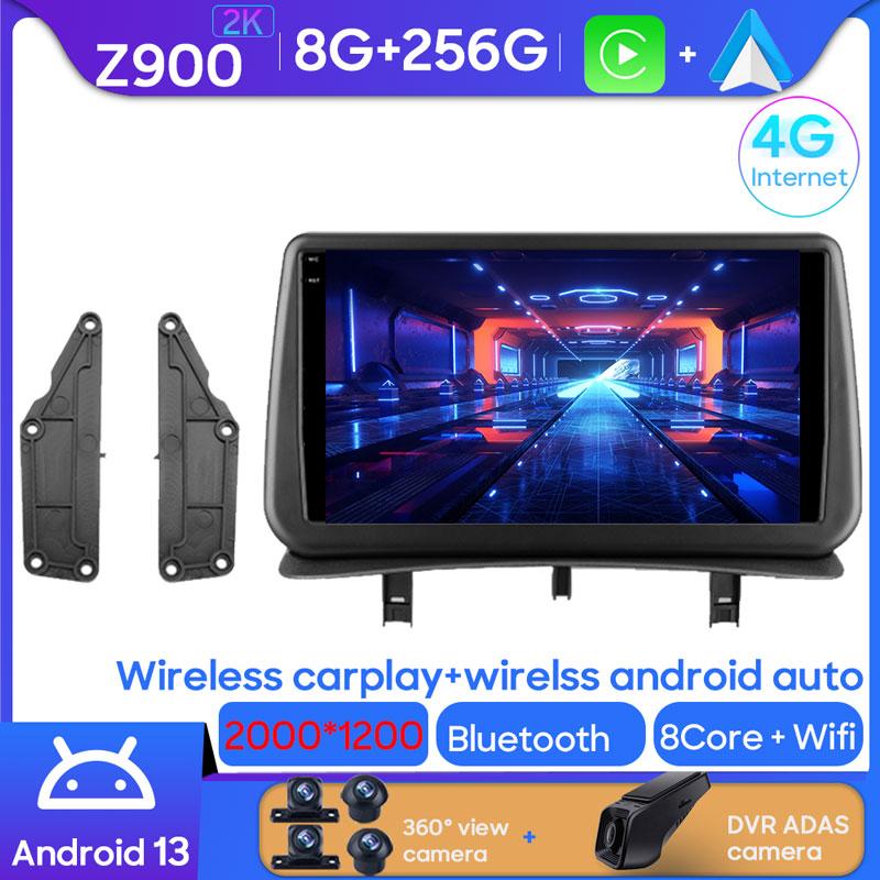 Android Multimedia For Renault Clio 3 2005 - 2014 Car Stereo CPU Radio QLED Player Navigation Carplay Auto HDR 5G Cam Dash WIFI