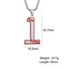 My Shape 0-9 Number Pendant Necklace for Men Boy Sport Basketball Figure Baseball Pattern Stainless Steel Necklaces Punk Jewelry