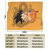 Japanese Anime Super Goku Blanket Cover Coral Fleece Plush DBZ Lightweight Throw Blankets for Car Sofa Couch Bed Rug