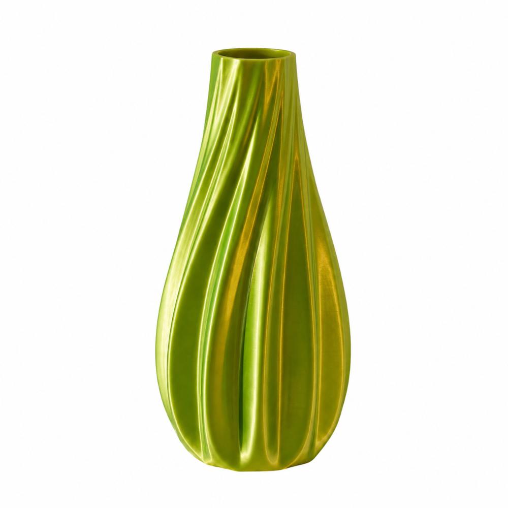 

PLA Tabletop Vase Twisted Decorative Vase Trendy 3D Printed Flower Vases Office Tabletop Ornaments 9.1*9.1*18CM світло-зелений колір