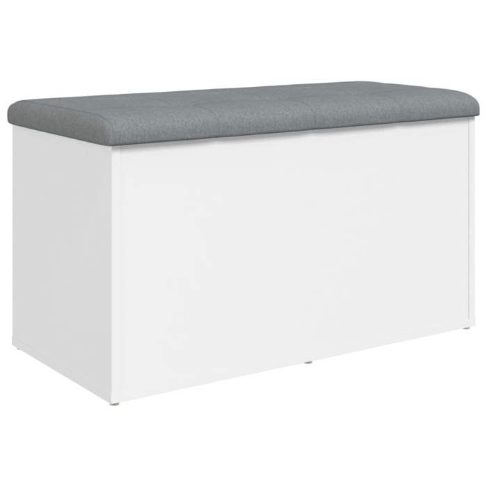 VidaXL Storage Bench, Storage Chest with Cushion, Organizer for Clothes Toys Hallway Living Room, Modern, White 835047