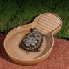 Non-Slip Reptile Bathing Pool With Ramp Turtle Pond Landscaping Amphibians Water Bowl  Pet Habitat