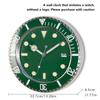 1pc 13 inch luxury creative metal wall clock, living room and study decoration wall clock, fluorescent clock dial, battery free
