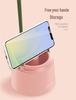 Elegant LED Touch Lamp with USB Charging - Flower and Bird Design Pen Holder, Eye-Caring for Bedrooms and Study Rooms.