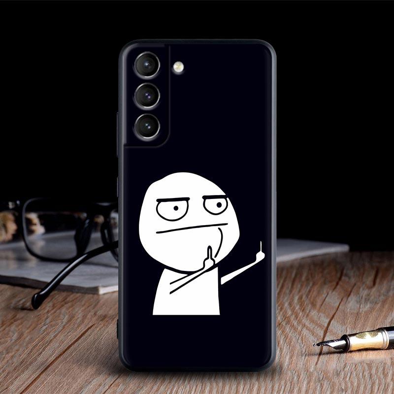 Funny Man Middle Finger Silicone Case For Samsung Galaxy S23 Ultra S24 5G S21 S20 FE Cover For Galaxy S22 S23 S24 S10 Plus Cases