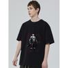 Black T-Shirt with Dark Santa Claus and Merry Darkness Print for Halloween and Christmas