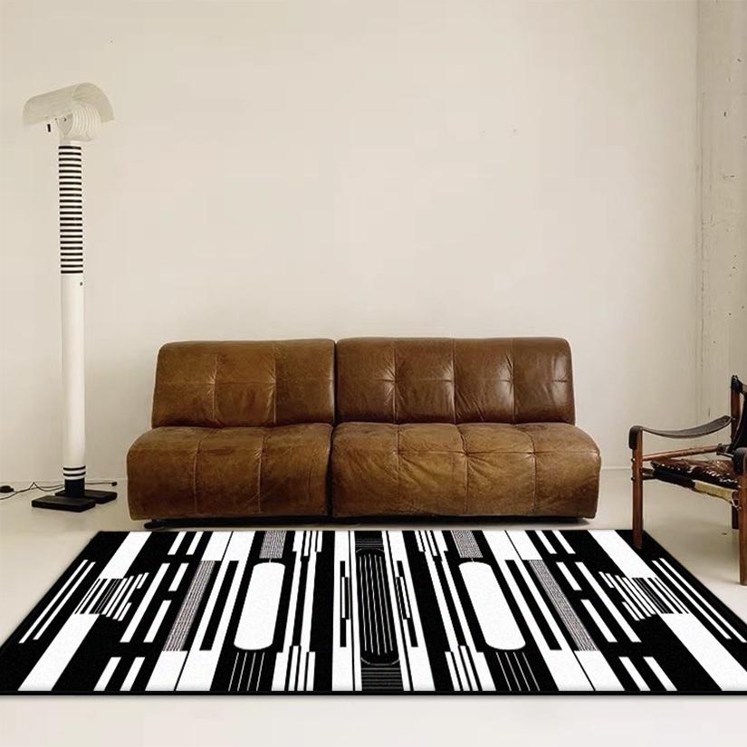 Nowoczesny Dywan w Paski Salon Prosty Styl Dom Sofa Dywany Wielkopowierzchniowe Sypialnia Salon Miękka Mata Podłogowa Przyłóżkowy Antypoślizgowy Pluszowy Dywan