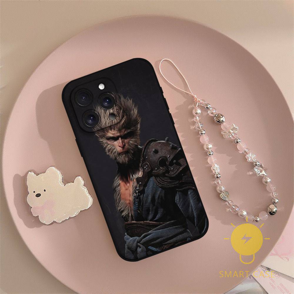 Black Myth Wukong Games Phone Case Phone Case For Iphone 17 16 15 11 13 14 Pro Max X Xr Xs Max 12mini Black Shell Cover Case