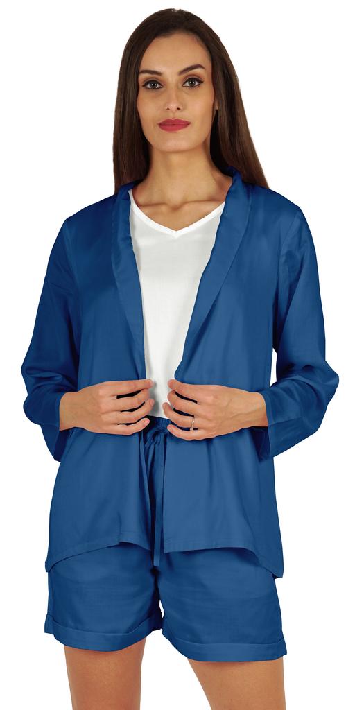Inkmeso Elegant Shrug  & Shorts Set For Women  s 3 Piece Outfits Loungewear Summer