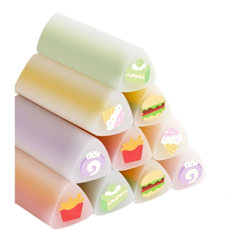 10 Pcs Painting Erasers Cartoon Erasers Lovely Pencil Erasers Easy to Clean Reward Gift For Precise Correction