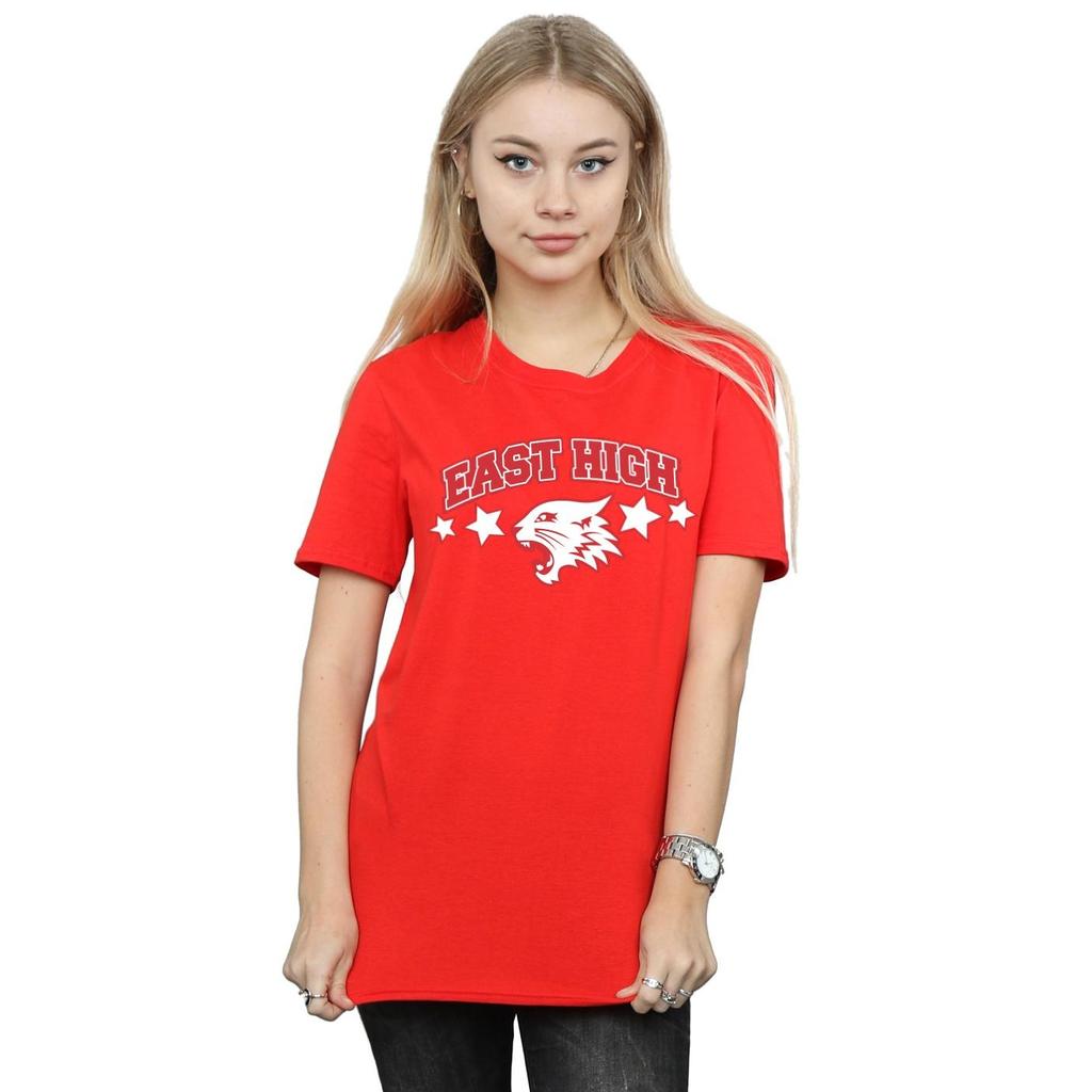 Disney Womens/Ladies High School Musical The Musical Wildcat Stars Cotton Boyfriend T-Shirt