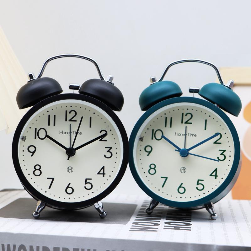 Metal Ringing Alarm Clock for Students To Use Bedside To Get Up, Magical and Powerful To Wake Up Boys and Girls Desktop Small Clock