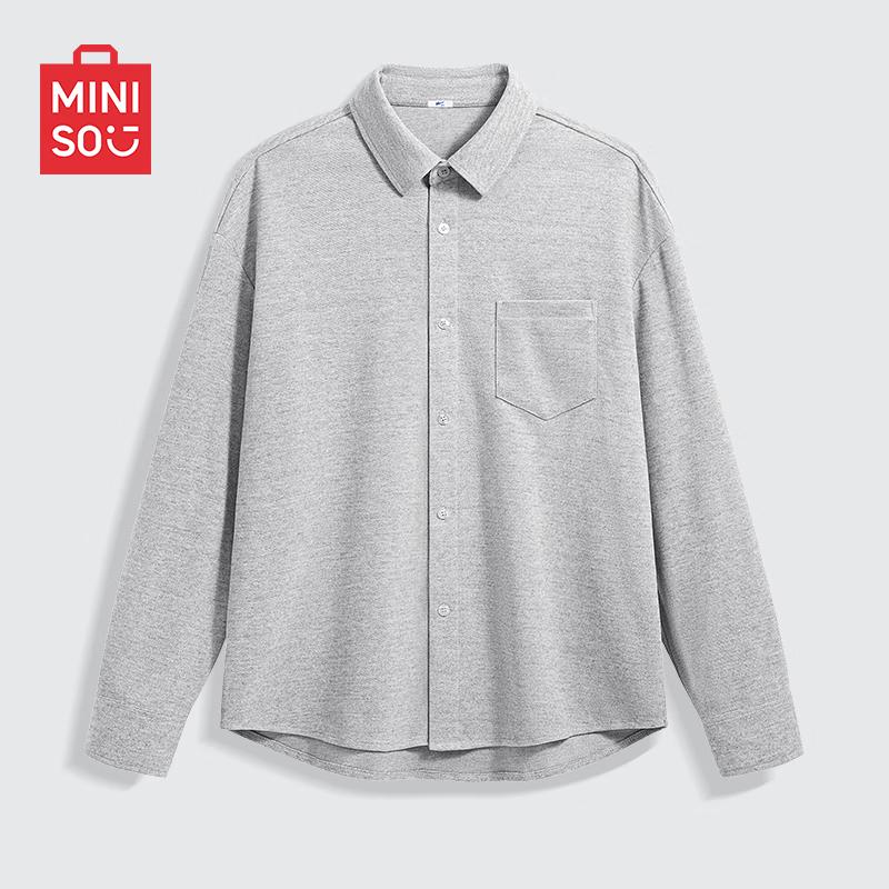 MINISO Men s Premium Brushed Flannel Long-Sleeve Shirt 2XL