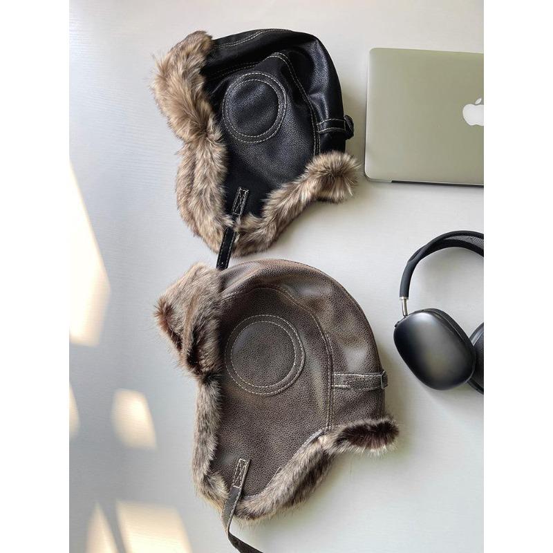 Lei Feng hat female pilot hat winter ski hat cycling windproof cold protection ear protection warm hat male Korean version hipster