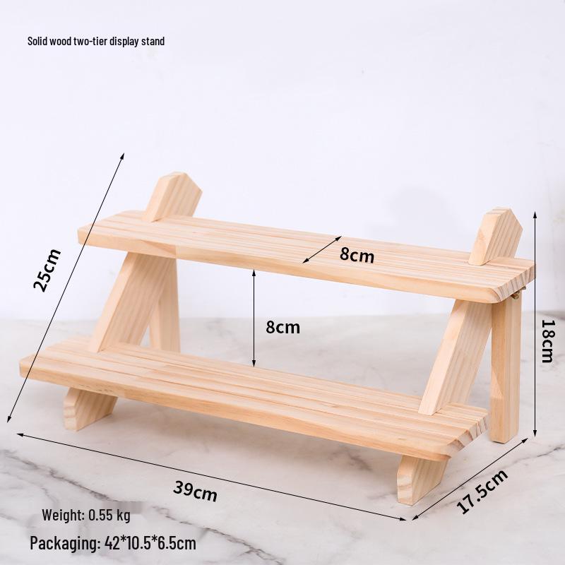 Multi-layer Solid Wood Jewelry Stand for Earrings, Rings & Accessories