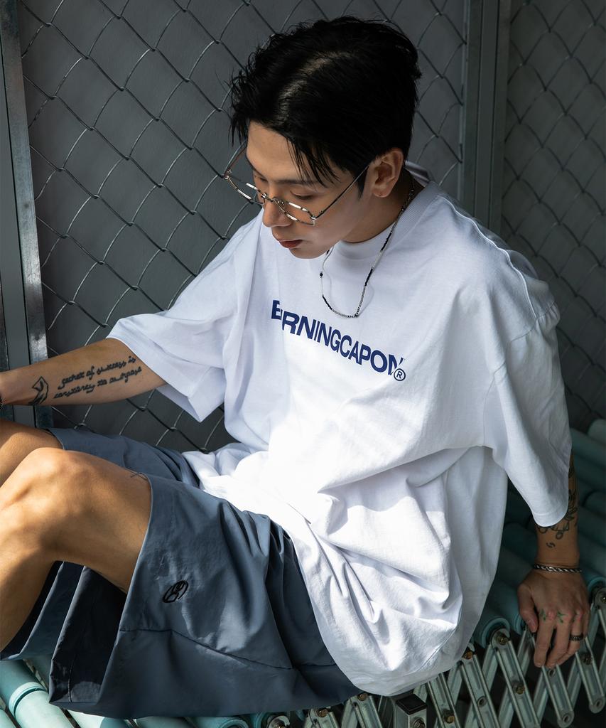 BURNING CAPONE Bc Authentic Naming Short Sleeve T-Shirt (White)