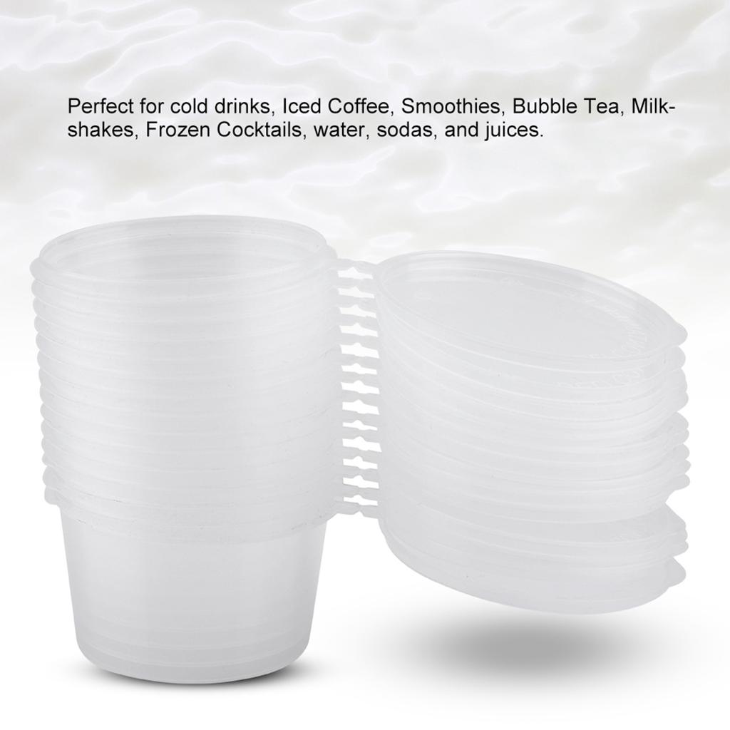 100m l4oz Genomskinliga Plastmuggar Takeaway Sås Kryddlåda Såsmugg