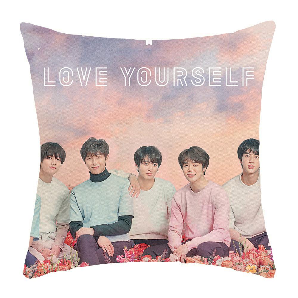 Of The Soul 7 Print Pillow Case Decorative Kpop Bangtan Boys Cover Cushion