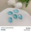 K9 Ice Olive Green & Sea Blue Gem Nail Decorations - Pointed Tip Diamonds