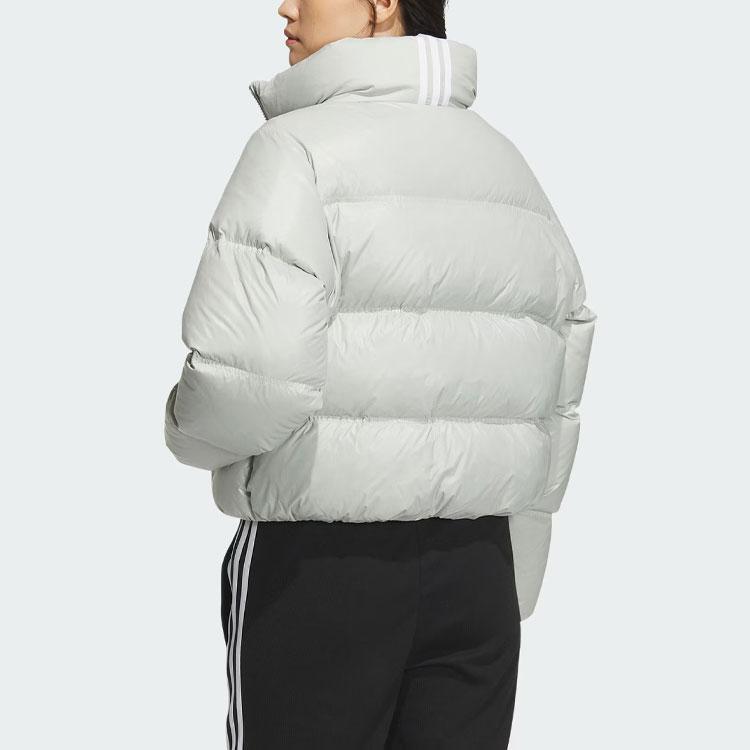 Adidas Originals 600 Puffer Down Jacket With Solid Color Logo Women Outerwear Silver-Grey IK2798