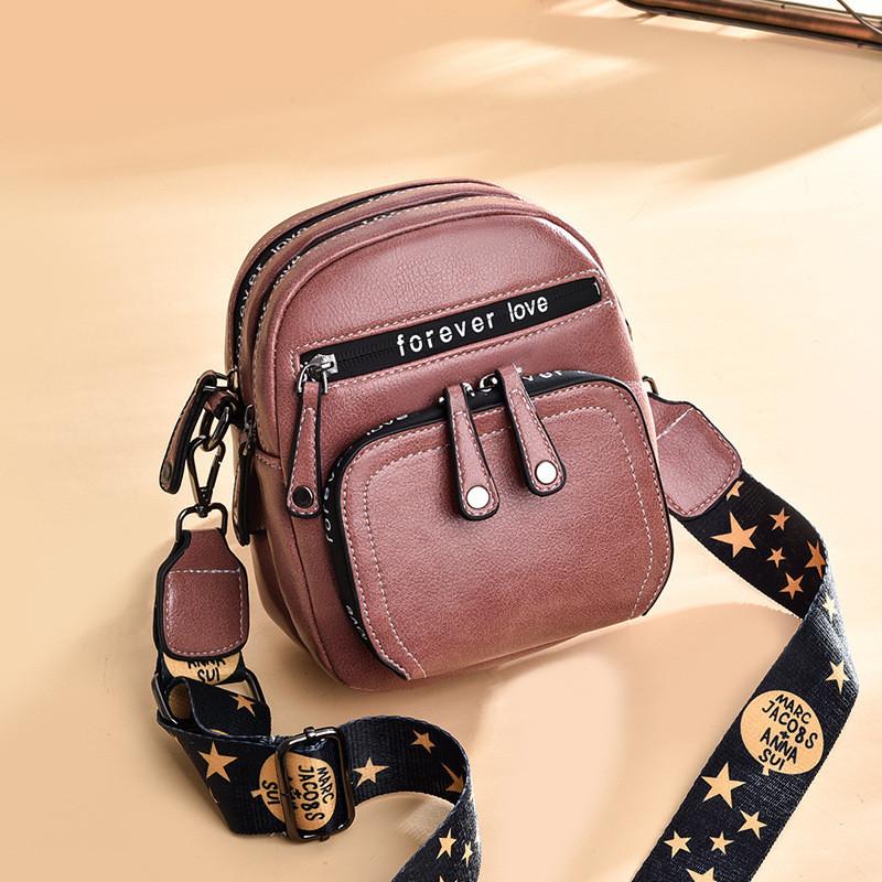 Stylish Mini Round Pu Shoulder Bag For Women In Black Gray Pink Coffee Red And Yellow