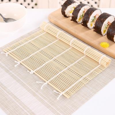 Set à Sushi 24x24cm Bambou Nattes à Rouler Spatules Outils Moule à Sushi Kawaii Accessoires de Cuisine en Bambou Cuisine Japonaise