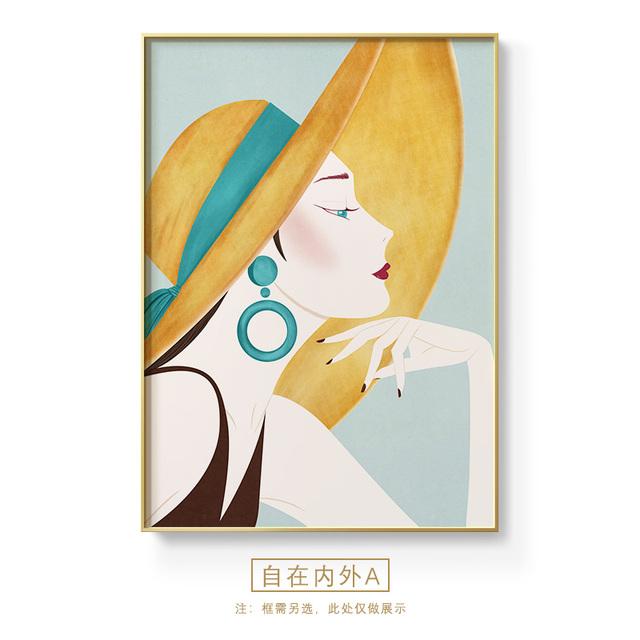 

Скандинавский настенный художественный женский постер, абстрактная красота, девушка, холст, художественный принт, настенная картина, модная гостиная, домашний декор, без рамы 21*30cm