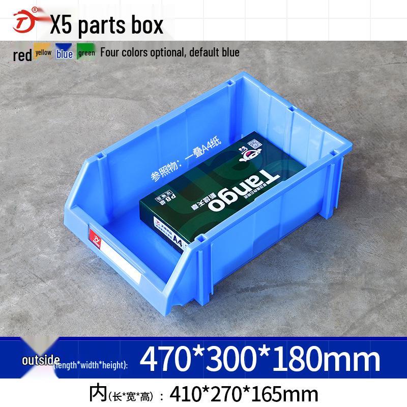 Thickened Tool and Parts Storage Box with Slanted Mouth